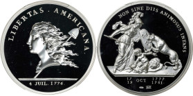 "1781" (2020) Libertas Americana Medal. Modern Paris Mint Dies. Silver. Proof-70 Deep Cameo (PCGS).
38 mm. 1 ounce, .999 fine.
From the Martin Logie...
