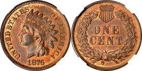 1876 Indian Cent. MS-63 RB (NGC).
PCGS# 2125. NGC ID: 2283.