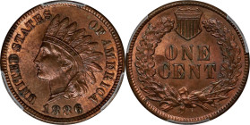 1886 Indian Cent. Type I Obverse. MS-63 RB (PCGS).
PCGS# 2155. NGC ID: 272Y.