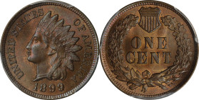 1899 Indian Cent. MS-64 BN (PCGS).
PCGS# 2202. NGC ID: 228U.