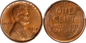 1915-D Lincoln Cent. MS-65+ RD (PCGS).
PCGS# 2482. NGC ID: 22BL.
