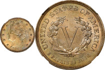 1883 Liberty Head Nickel. No CENTS. MS-64 (NGC).
PCGS# 3841. NGC ID: 2772.