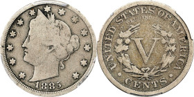 1885 Liberty Head Nickel. Good-6 (PCGS).
PCGS# 3846. NGC ID: 2773.