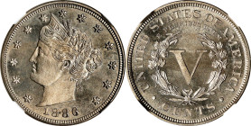 1886 Liberty Head Nickel. Proof-64 (NGC).
PCGS# 3884. NGC ID: 277U.
