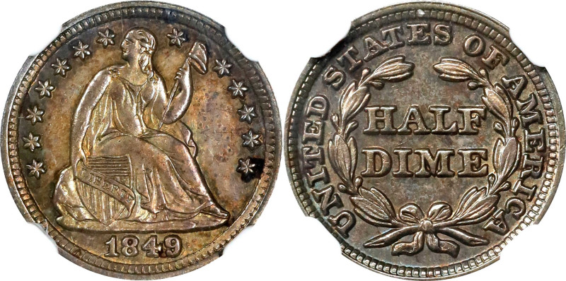 1849/6 Liberty Seated Half Dime. FS-301. MS-62 (NGC).
PCGS# 38738. NGC ID: 233D...