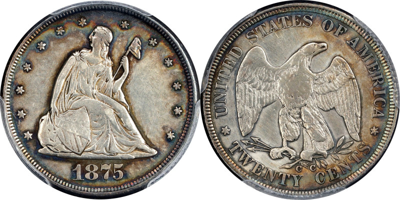 1875-CC Twenty-Cent Piece. VF Details--Cleaned (PCGS).
PCGS# 5297. NGC ID: 23R6...