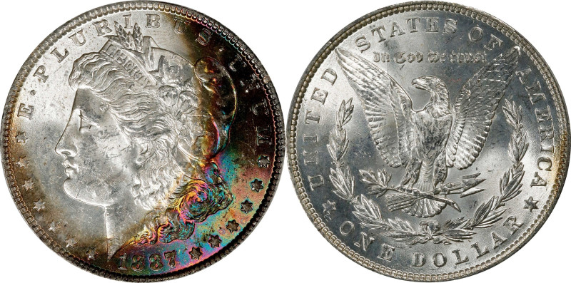 1887 Morgan Silver Dollar. MS-63 (PCGS).
PCGS# 7172. NGC ID: 254Y.