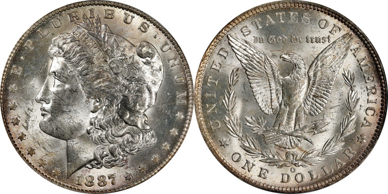 1887-O Morgan Silver Dollar. MS-63 (PCGS).
PCGS# 7176. NGC ID: 2552.