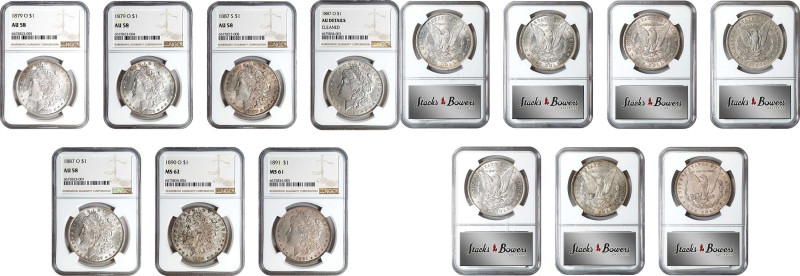 Lot of (7) 19th Century Morgan Silver Dollars. (NGC).
Included are: (2) 1879-O ...