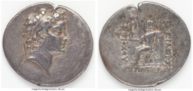 SELEUCID KINGDOM. Antiochus V Eupator (164-162 BC). AR tetradrachm (31mm, 16.34 gm, 12h). Choice Fine, test cut. Antioch on the Orontes. Diademed head...