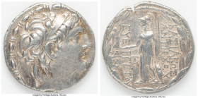 SELEUCID KINGDOM. Antiochus VII Euergetes (Sidetes) (138-129 BC). AR tetradrachm (28mm, 16.26 gm, 12h). Choice VF, test cut. Posthumous issue of Cappa...