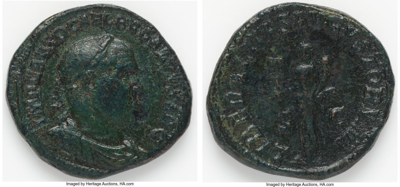 Balbinus (April-July AD 238). AE sestertius (33mm, 23.67 gm, 12h). Fine, tooled....