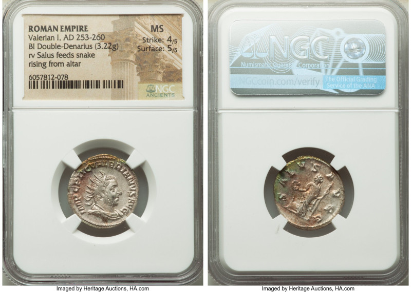 Valerian I (AD 253-260). BI antoninianus (21mm, 3.22 gm, 1h). NGC MS 4/5 - 5/5. ...