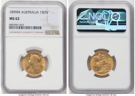 Victoria gold Sovereign 1899-M MS62 NGC, Melbourne mint, KM13, S-3875. HID09801242017 © 2022 Heritage Auctions | All Rights Reserved