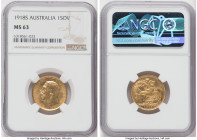 George V gold Sovereign 1918-S MS63 NGC, Sydney mint, KM29, S-4003. HID09801242017 © 2022 Heritage Auctions | All Rights Reserved