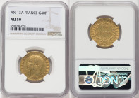 Napoleon gold 40 Francs L'An 13 (1804/1805)-A AU50 NGC, Paris mint, KM664.1, Fr-481. HID09801242017 © 2022 Heritage Auctions | All Rights Reserved