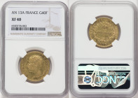 Napoleon gold 40 Francs L'An 13 (1804/1805)-A XF40 NGC, Paris mint, KM664.1, Fr-481. HID09801242017 © 2022 Heritage Auctions | All Rights Reserved