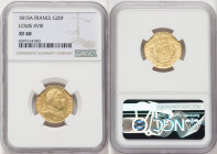 Louis XVIII gold 20 Francs 1815-A XF40 NGC, Paris mint, KM706.1, Fr-525. HID09801242017 © 2022 Heritage Auctions | All Rights Reserved