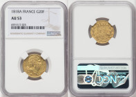 Louis XVIII gold 20 Francs 1818-A AU53 NGC, Paris mint, KM712.1, Fr-538. HID09801242017 © 2022 Heritage Auctions | All Rights Reserved