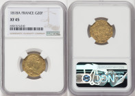 Louis XVIII gold 20 Francs 1818-A XF45 NGC, Paris mint, KM712.1, Fr-538. HID09801242017 © 2022 Heritage Auctions | All Rights Reserved