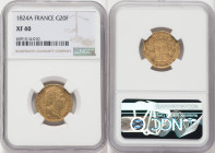 Louis XVIII gold 20 Francs 1824-A XF40 NGC, Paris mint, KM712.1, Fr-538. HID09801242017 © 2022 Heritage Auctions | All Rights Reserved