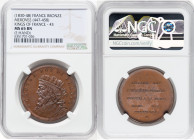 Louis Philippe I bronze "Kings of France - Merovee (447-458)" Medal ND (1830-1848) MS65 Brown NGC, Paris mint. Edge: Hand. By Caque. Crowned bust left...