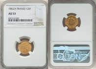 Napoleon III gold 5 Francs 1862-A XF45 NGC, Paris mint, KM803.1, Fr-588. HID09801242017 © 2022 Heritage Auctions | All Rights Reserved