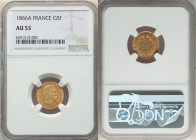 Napoleon III gold 5 Francs 1866-A AU53 NGC, Paris mint, KM803.1, Fr-588. HID09801242017 © 2022 Heritage Auctions | All Rights Reserved