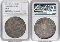 Augsburg. Free City Taler MDCXCIV (1694) AU58 NGC, Augsburg mint, KM106, Dav-5049. With name and titles of Leopold I. HID09801242017 © 2022 Heritage A...