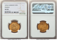 Prussia. Wilhelm I gold 20 Mark 1876-A AU58 NGC, Berlin mint, KM505, Fr-3816. HID09801242017 © 2022 Heritage Auctions | All Rights Reserved