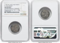 Henry I (1100-1135) Penny ND (1125-1135) AU Details (Environmental Damage) NGC, London mint, Wulfine as moneyer, Quadrilateral on cross fleury type, S...