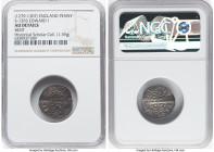 Edward I (1272-1307) Penny ND (1279-1307) AU Details (Bent) NGC, London mint, S-1393. 1.39gm. Sold with tray tag. From the Historical Scholar Collecti...