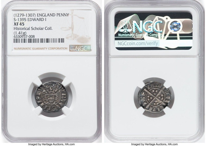 Edward I (1272-1307) Penny ND (1279-1307) XF45 NGC, London mint, Class 4b, S-139...