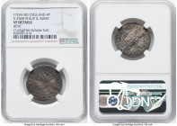 Philip II of Spain & Mary Groat ND (1554-1558) VF Details (Bent) NGC, Tower mint, Lis mm, S-2508. 1.63gm. From the Historical Scholar Collection HID09...