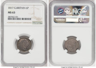 George III 6 Pence 1817 MS63 NGC, KM665, S-3791. HID09801242017 © 2022 Heritage Auctions | All Rights Reserved