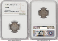 George IV 6 Pence 1821 AU58 NGC, KM678, S-3813. HID09801242017 © 2022 Heritage Auctions | All Rights Reserved