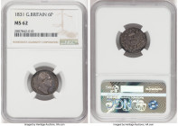 William IV 6 Pence 1831 MS62 NGC, KM712, S-3836. HID09801242017 © 2022 Heritage Auctions | All Rights Reserved