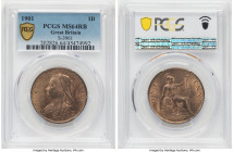 Victoria Penny 1901 MS64 Red and Brown PCGS, KM790, S-3961. HID09801242017 © 2022 Heritage Auctions | All Rights Reserved
