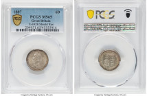 Victoria 6 Pence 1887 MS65 PCGS, KM759, S-3928. Shield Reverse. HID09801242017 © 2022 Heritage Auctions | All Rights Reserved