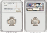 Victoria 6 Pence 1896 MS64 NGC, KM779, S-3941. HID09801242017 © 2022 Heritage Auctions | All Rights Reserved