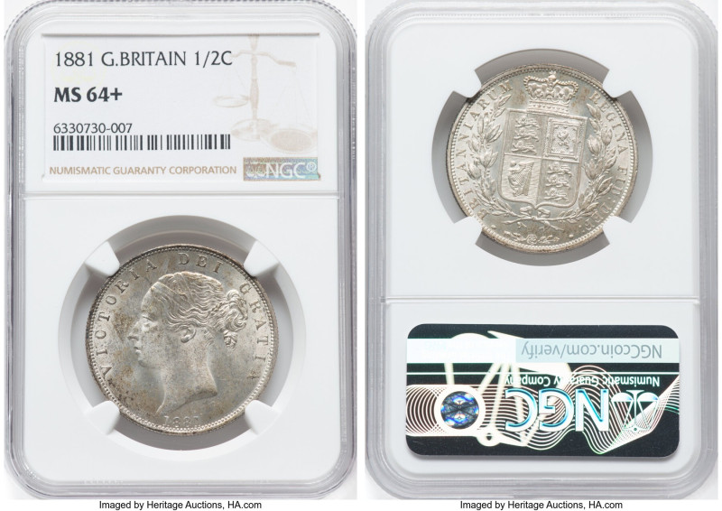 Victoria 1/2 Crown 1881 MS64+ NGC, KM756, S-3889. HID09801242017 © 2022 Heritage...