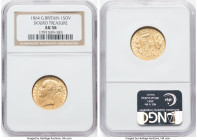 Victoria gold Sovereign 1864 AU58 NGC, KM736.2, S-3853. Die #52. Ex. Douro Treasure HID09801242017 © 2022 Heritage Auctions | All Rights Reserved