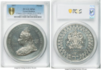 Victoria white-metal Specimen "Diamond Jubilee" Medal 1897 SP61 PCGS, Eimer-1816 BHM-3511. 76mm. By F. Bowcher. VICTORIA DEI GRA BRITT REGINA FID DEF ...