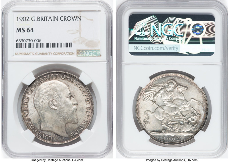 Edward VII Crown 1902 MS64 NGC, KM803, S-3978. HID09801242017 © 2022 Heritage Au...