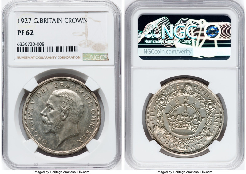 George V Proof Crown 1927 PR62 NGC, KM836, S-4036. HID09801242017 © 2022 Heritag...