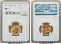 George V gold Sovereign 1914 AU58 NGC, KM820, S-3996. HID09801242017 © 2022 Heritage Auctions | All Rights Reserved