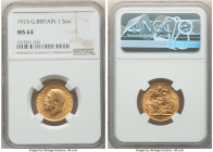George V gold Sovereign 1915 MS64 NGC, KM820, S-3996. HID09801242017 © 2022 Heritage Auctions | All Rights Reserved
