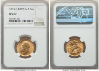 George V gold Sovereign 1915 MS62 NGC, KM820, S-3996. HID09801242017 © 2022 Heritage Auctions | All Rights Reserved