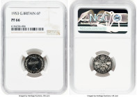 Elizabeth II Proof 6 Pence 1953 PR66 NGC, KM889., S-4141. HID09801242017 © 2022 Heritage Auctions | All Rights Reserved