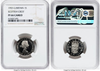 Elizabeth II Proof Shilling 1953 PR66 Cameo NGC, KM891, S-4140. Scottish Crest. HID09801242017 © 2022 Heritage Auctions | All Rights Reserved